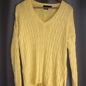 Yellow, Polo Ralph Lauren, oversized sweater